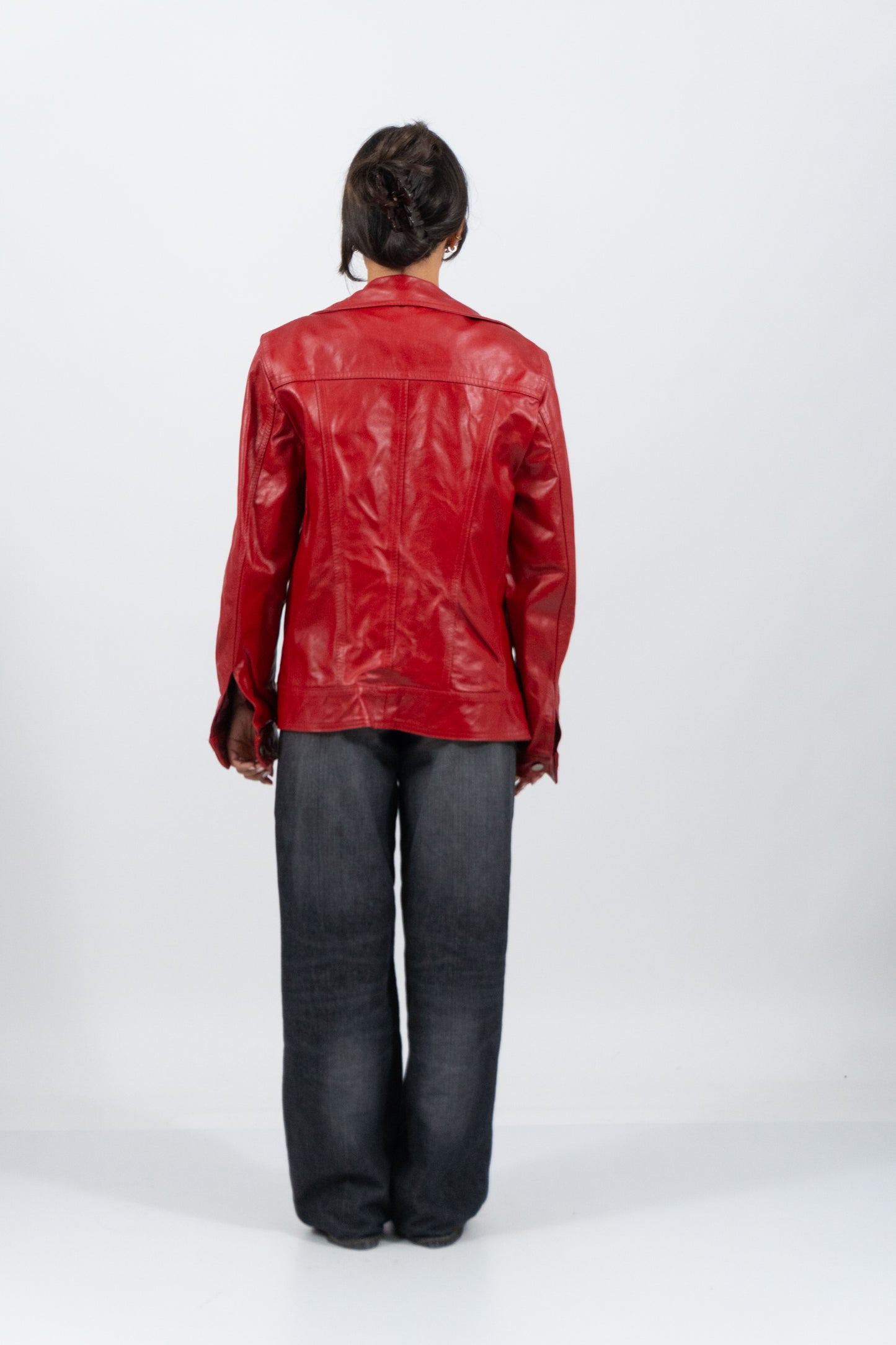 Red Eyecatching Leather Jacket