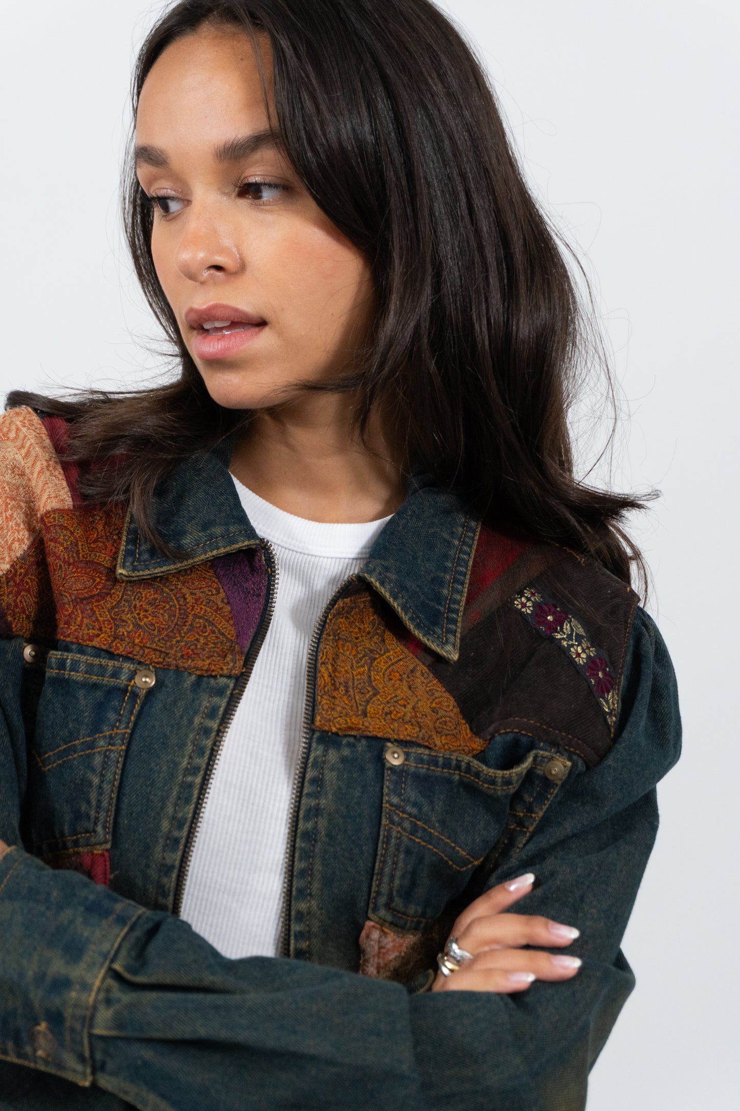 Denim Patchwork Jacket