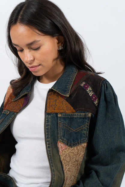 Denim Patchwork Jacket