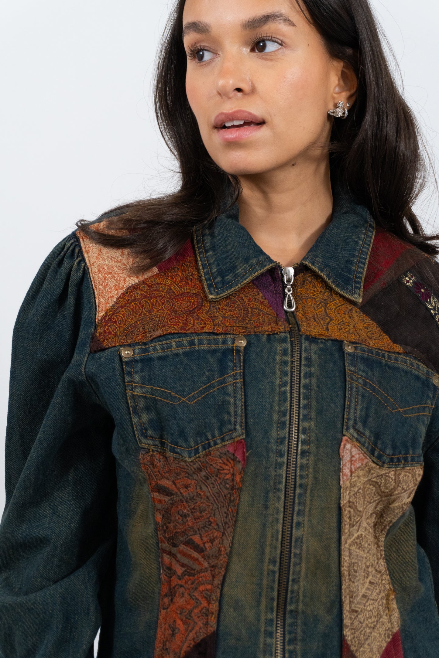 Denim Patchwork Jacket