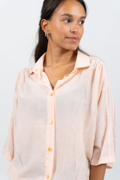 Pastel Rosa Vintage Bluse