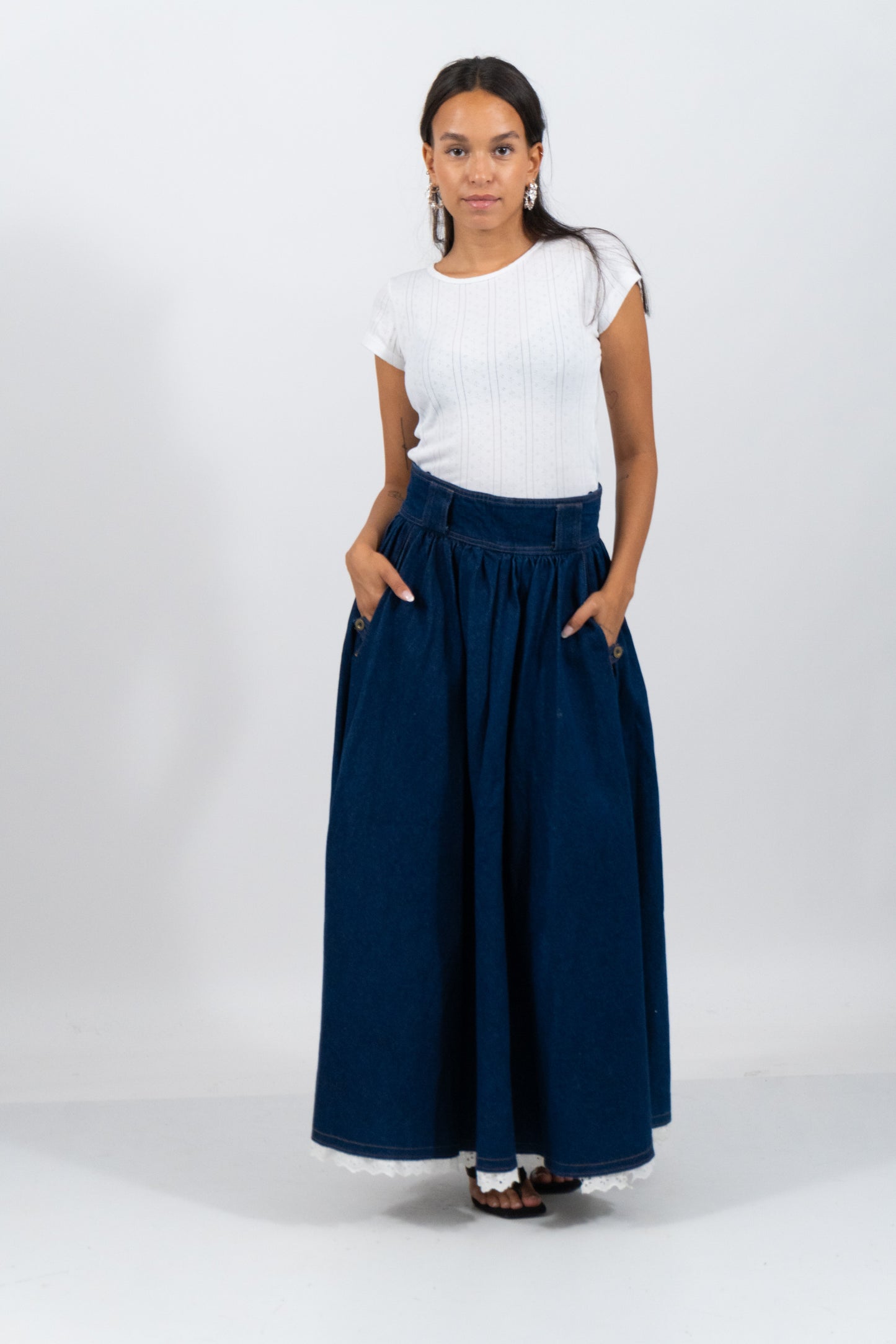 Vintage Maxi Jeans Rock