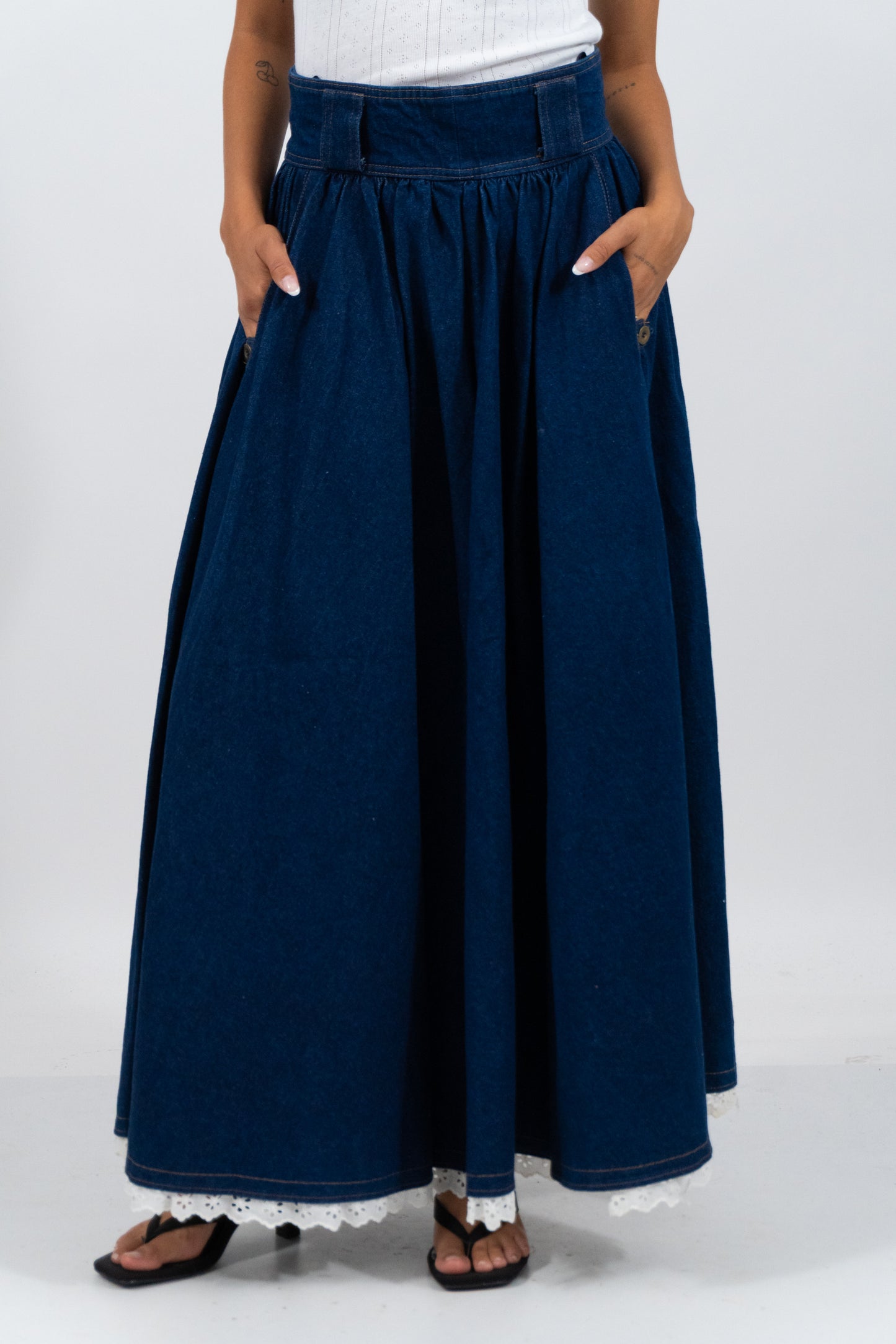 Vintage Maxi Jeans Rock