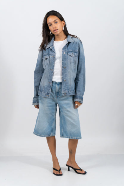 Light Y2K Wash Denim Jacke