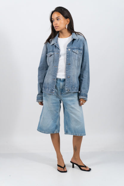 Light Y2K Wash Denim Jacke