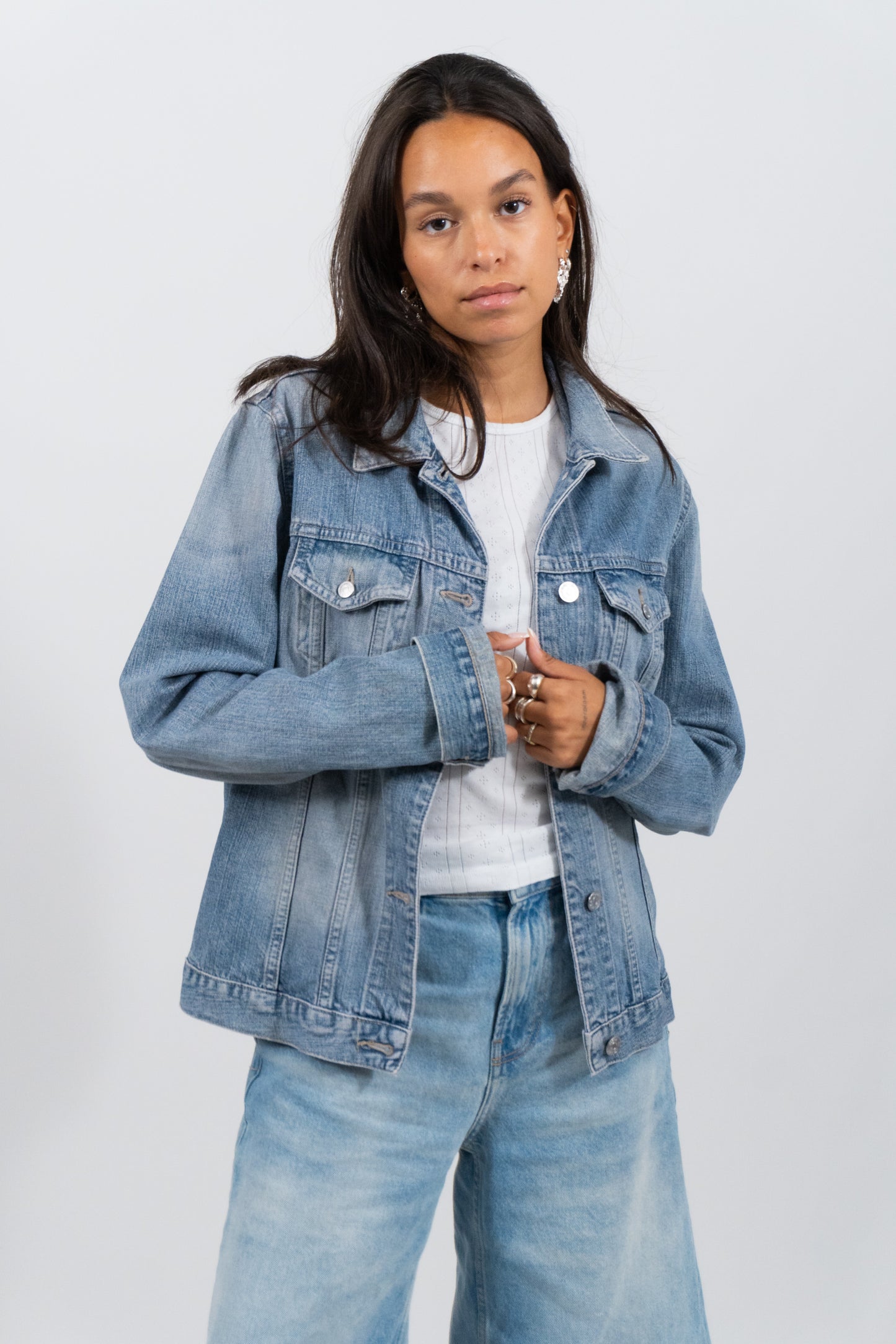 Light Y2K Wash Denim Jacke