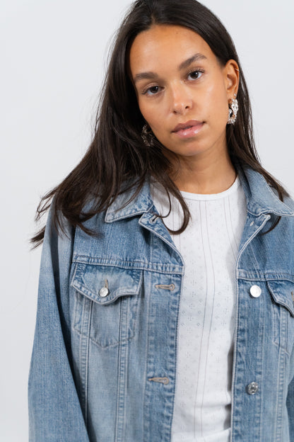 Light Y2K Wash Denim Jacke