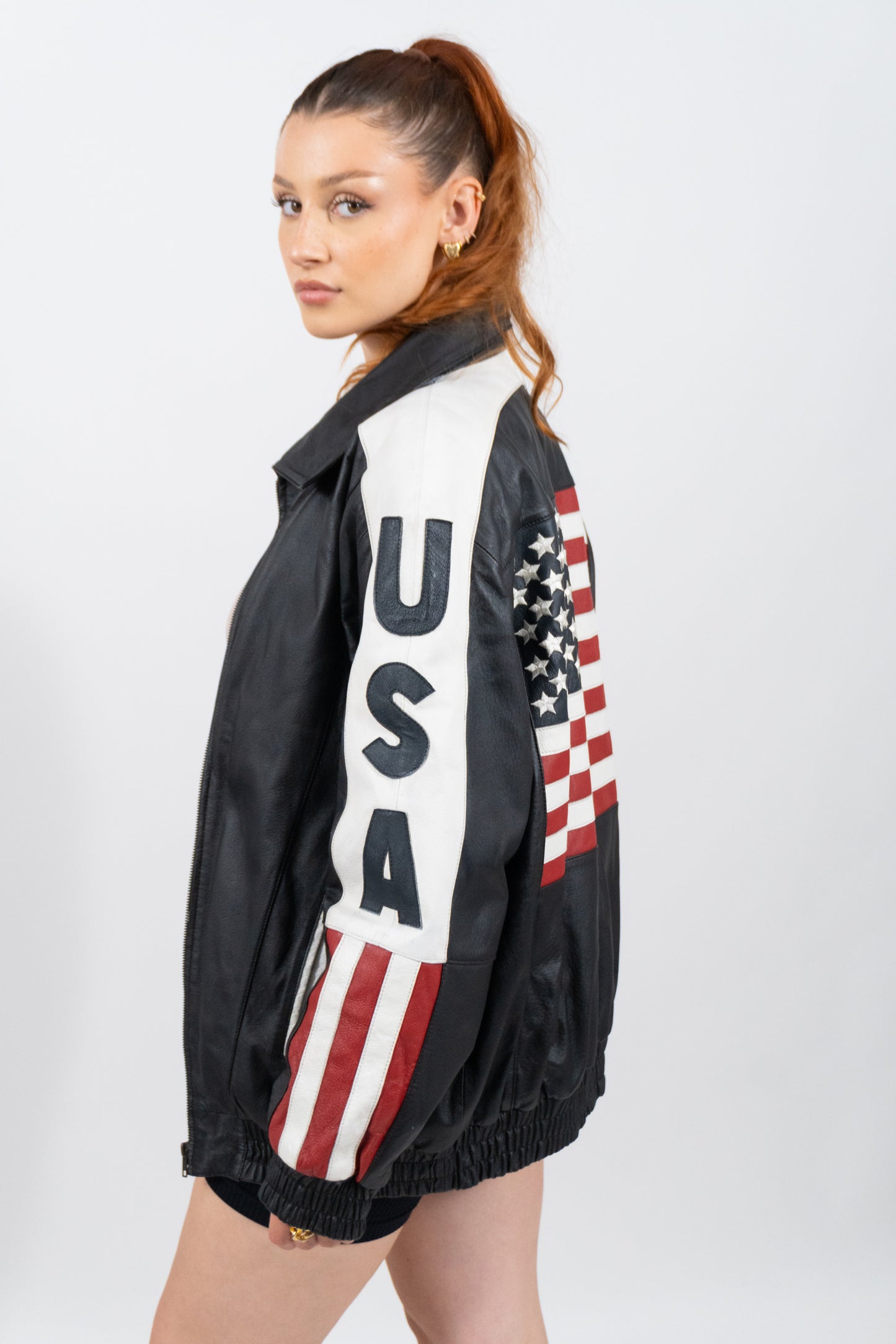 USA Biker Leder Jacke - SPECIAL