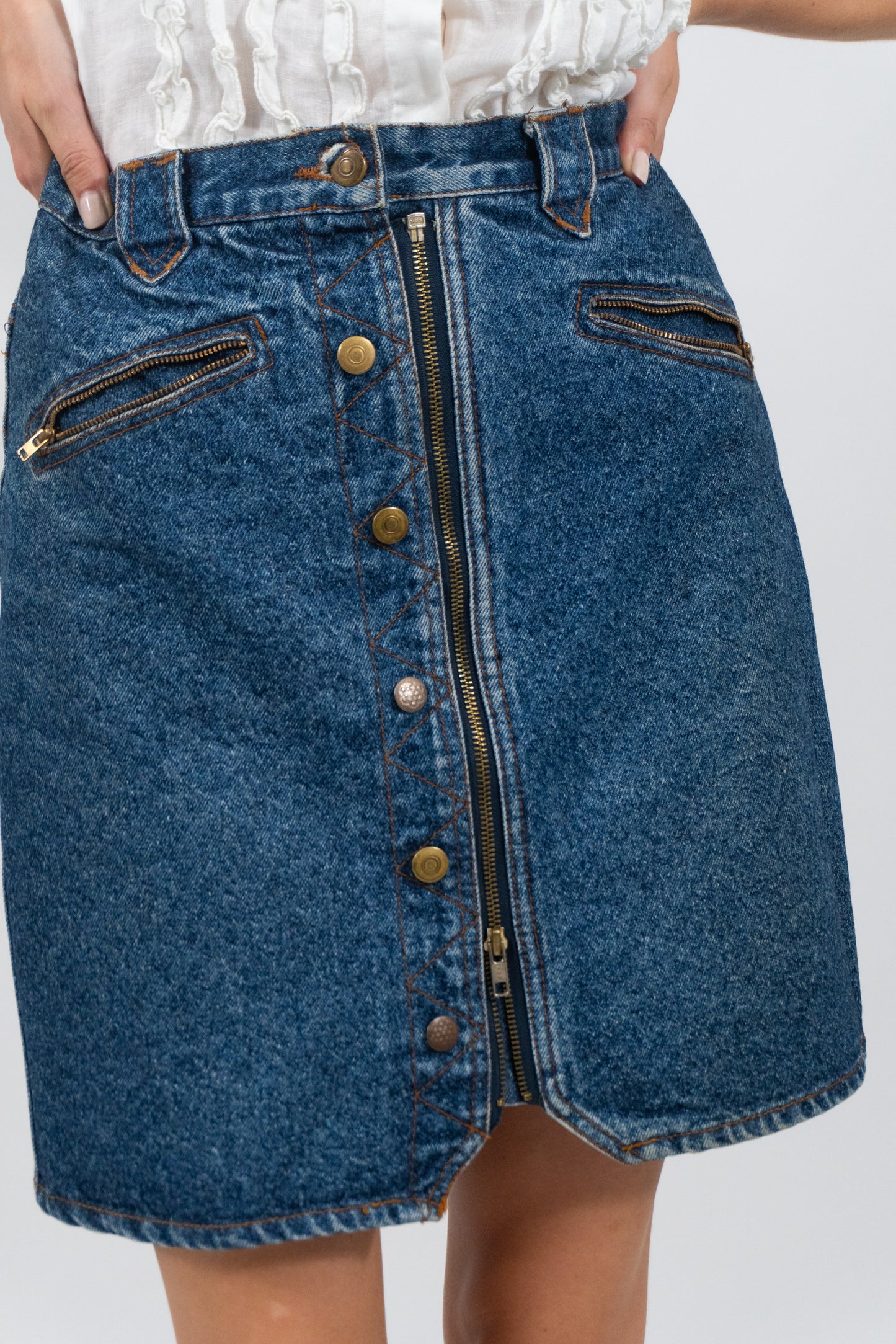 Jeans Rock Mit Zip