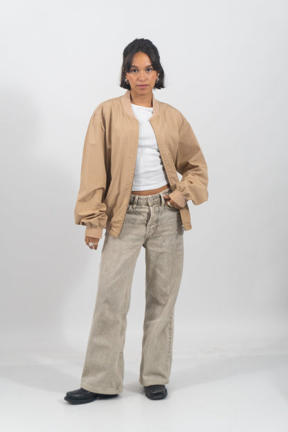 All Time Favorit: Beige Herbst Bomber Jacke