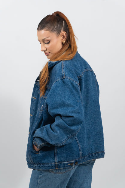 Jeansjacke Mit Warmen Futter