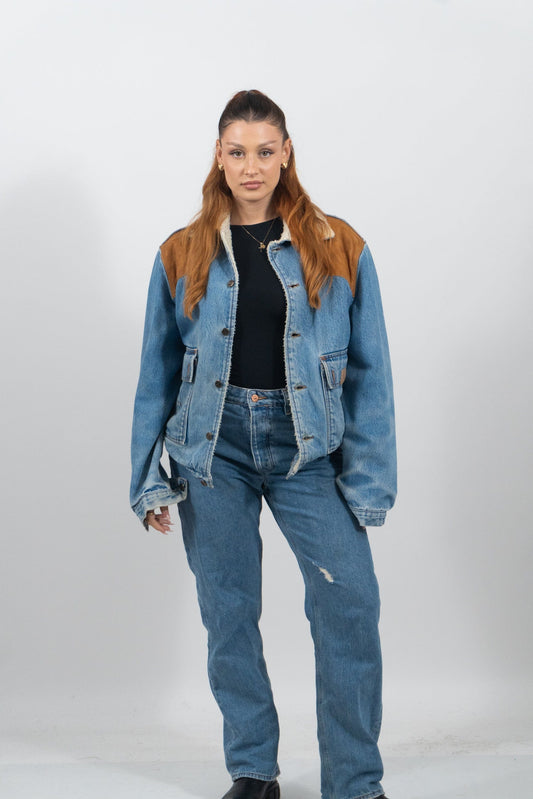 Warme Jeans Jacke Mit Teddy