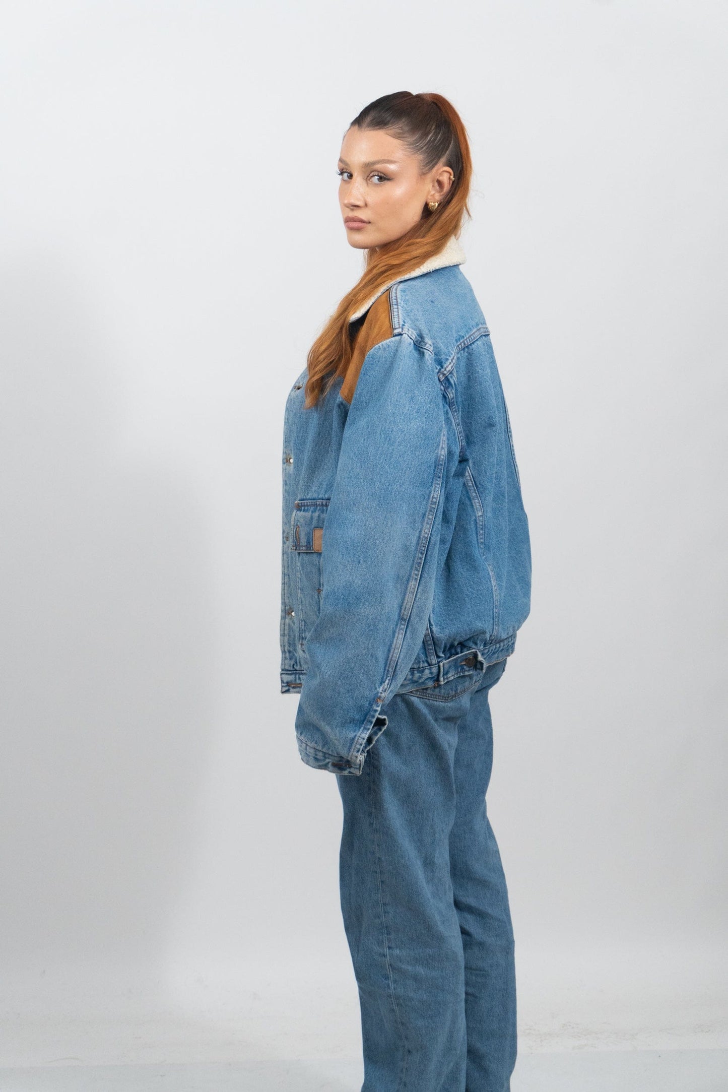 Warme Jeans Jacke Mit Teddy