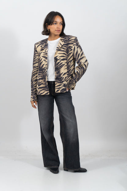 Tiger Blazer Aus Wolle & Seide