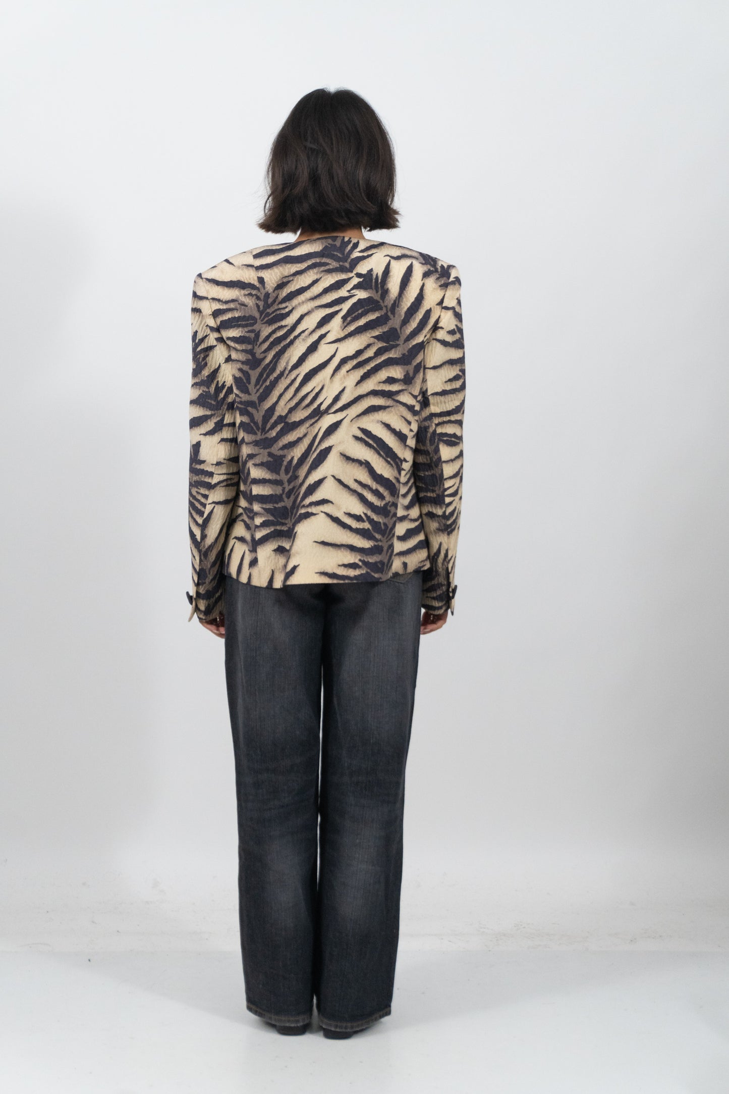 Tiger Blazer Aus Wolle & Seide