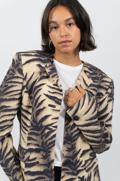 Tiger Blazer Aus Wolle & Seide