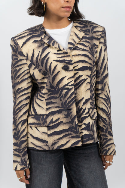 Tiger Blazer Aus Wolle & Seide