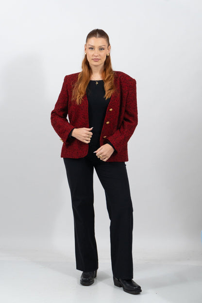 Schicker Italienischer Tweed Blazer