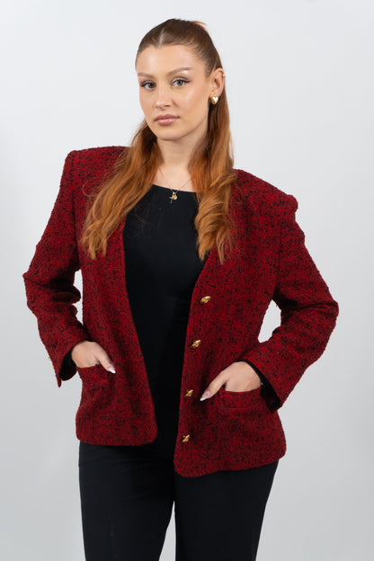 Schicker Italienischer Tweed Blazer