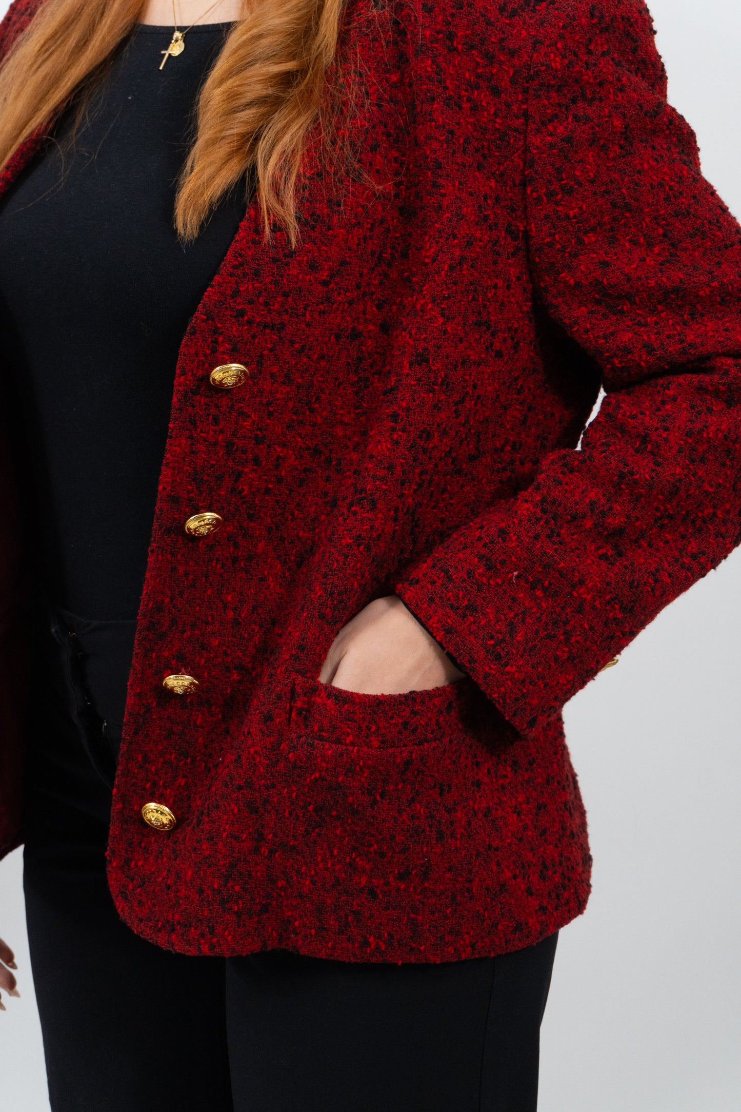 Schicker Italienischer Tweed Blazer