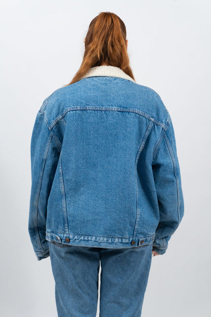 Warme Oversized Jeansjacke Im Retro-Stil