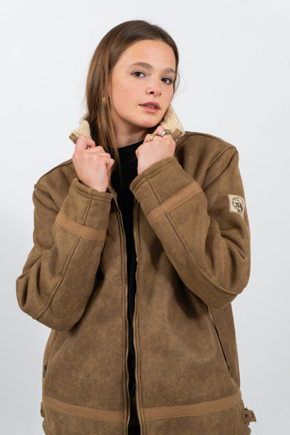 Perfekte Vintage Winterjacke mit Flauschigem Kragen