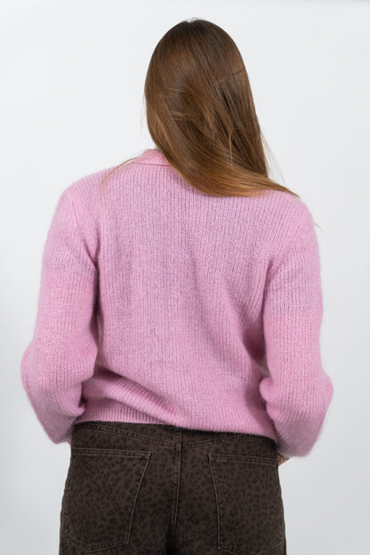 Italienischer Mohair Pullover Mit Perlen Details