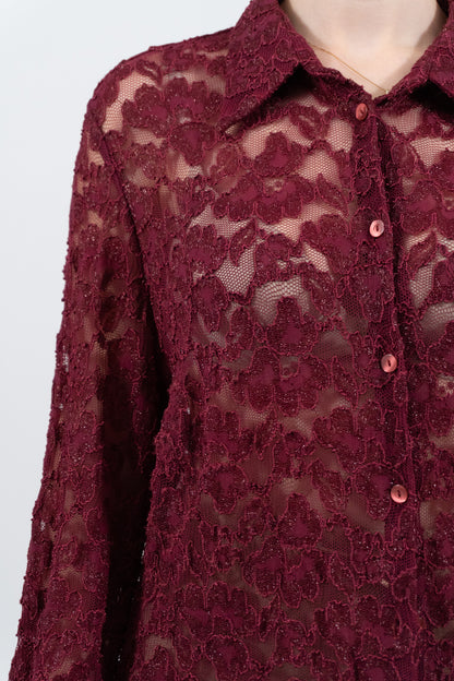 Lace Oversized Vintage Blouse