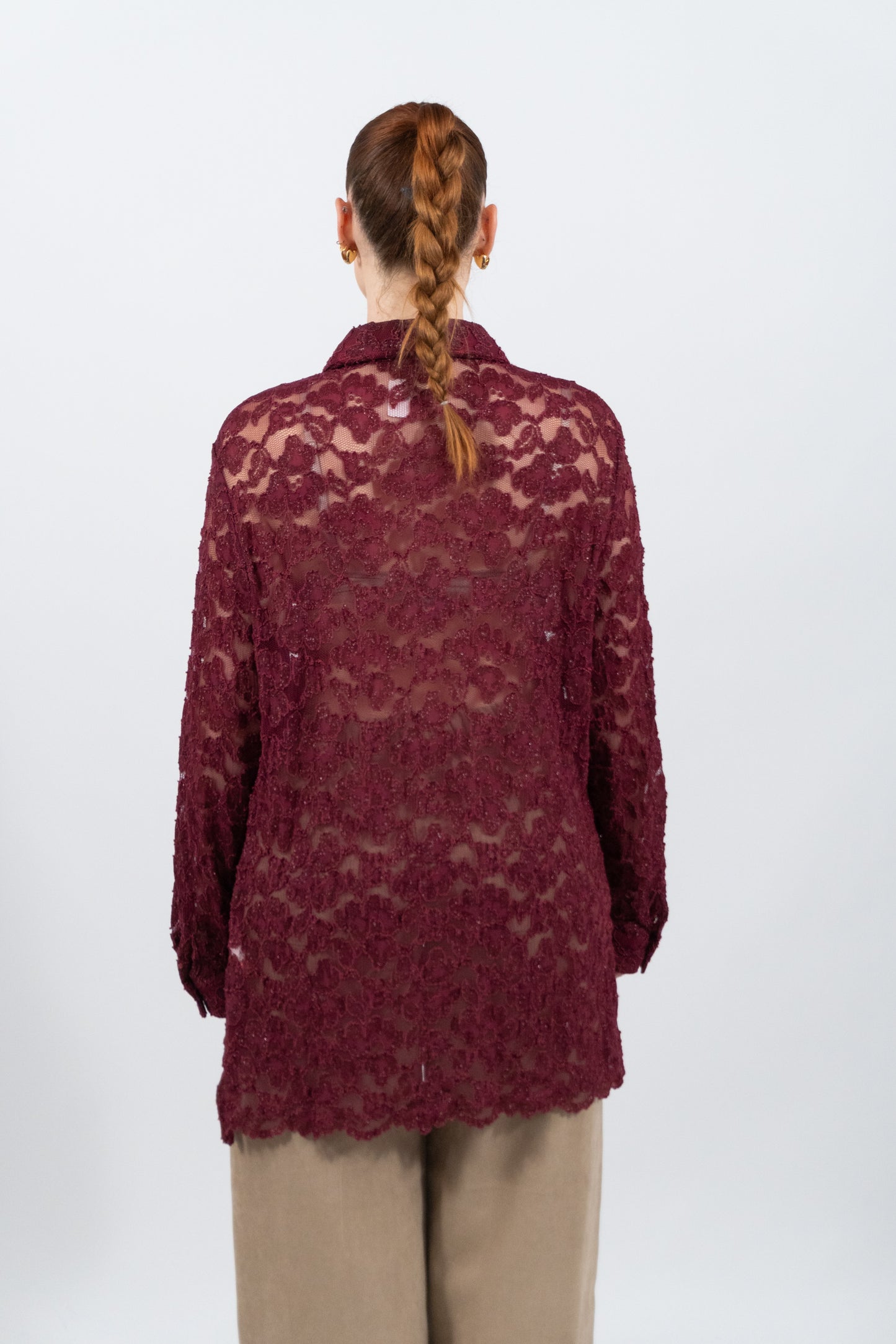 Lace Oversized Vintage Blouse