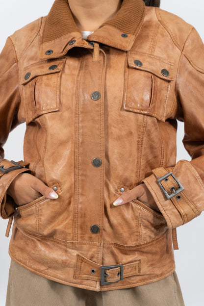 Beautiful Unique Smooth Leather Jacket