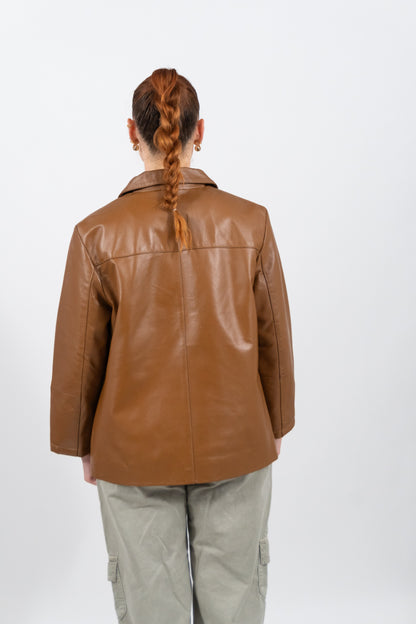 Cognac Vintage Lederjacke